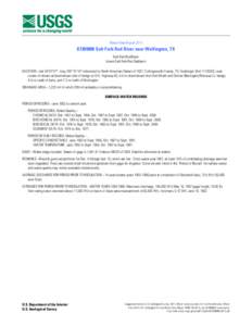 Water-Data Report[removed]Salt Fork Red River near Wellington, TX Salt Fork Red Basin Lower Salt Fork Red Subbasin LOCATION.--Lat 34°57′27″, long 100°13′14″ referenced to North American Datum of 1927, Co