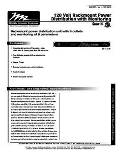 [removed]rev 1a[removed]  ® 120 Volt Rackmount Power Distribution with Monitoring