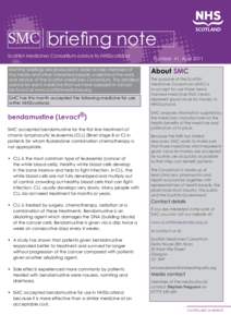 Phosphate binders / Calcium acetate/magnesium carbonate / B-cell chronic lymphocytic leukemia / Migraine / Scottish Medicines Consortium / Drospirenone / Botulinum toxin / Dialysis / Bendamustine / Medicine / Chemistry / Headaches