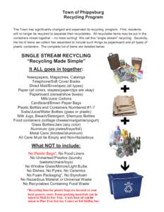 Environment / Single-stream recycling / Packaging and labeling / Plastic / Kerbside collection / Recycling in Canada / Waste management / Sustainability / Recycling