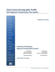 Transportation planning / Science / Demography / Regional Transportation Plan / Clark County /  Washington / Academia / Demographic transition / Demographics / Demographic economics / Population / Human geography