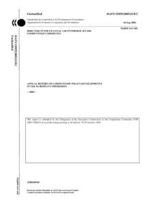 Unclassified  DAF/COMP[removed]EC Organisation de Coopération et de Développement Economiques Organisation for Economic Co-operation and Development