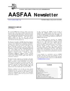 ALABAMA ASSOCIATION OF FINANCIAL AID ADMINISTRATORS  AASFAA Newsletter www.aasfaaonline.org  Fall 2001 Edition, September 25, 2001