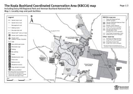 The Koala Bushland Coordinated Conservation Area (KBCCA) map