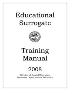 Educational Surrogate Training Manual 2008