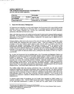 Internally displaced person / Persecution / Politics / Sri Lankan Civil War / Inter-Agency Standing Committee / United Nations Humanitarian Air Service / Central Emergency Response Fund / Liberation Tigers of Tamil Eelam / Tamil Eelam / Politics of Sri Lanka / Sri Lanka / Forced migration