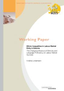 wp_125.pdf: Ethnic Inequalities in Labour Market Entry in Estonia