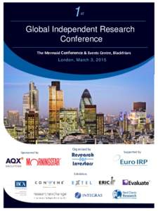 1  st Global Independent Research Conference