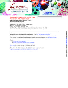 MEMBRANE TRANSPORT STRUCTURE FUNCTION AND BIOGENESIS: Spectroscopic Observations of Ferric Enterobactin Transport Zhenghua Cao, Paul Warfel, Salete M. C. Newton and Phillip E. Klebba
