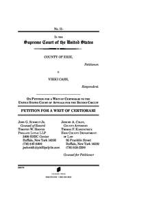 No. 11IN THE  Supreme Court of the United States COUNTY OF ERIE, Petitioner, v.