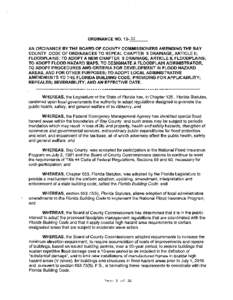 ORDINANCE NO. 13-_2_2_ _ AN ORDINANCE BY THE BOARD OF COUNTY COMMISSIONERS AMENDING THE BAY