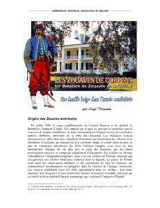 CONFEDERATE HISTORICAL ASSOCIATION OF BELGIUM  Origine des Zouaves américains