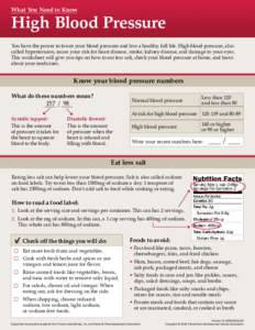 Blood pressure / Dietary minerals / Diets / Sodium / Hypertension / Convenience food / Salt / Food / Blood / Health / Anatomy / Biology