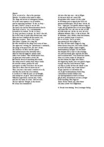 Hamlet To be, or not to be – that is the question: Whether ’tis nobler in the mind to suffer The slings and arrows of outrageous fortune, Or to take arms against a sea of troubles And by opposing end them? To die, to