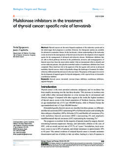 Organofluorides / Thyroid cancer / Pyridines / Indazoles / Orphan drugs / Medullary thyroid cancer / Axitinib / Sorafenib / Vandetanib / Chemistry / Organic chemistry / Medicine