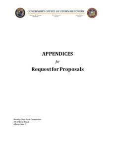 APPENDICES for Request for Proposals  Housing Trust Fund Corporation