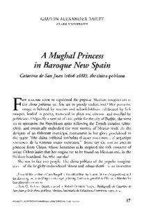 A Mughal Princess in Baroque New Spain Catarina de San Juan[removed]), the china poblana