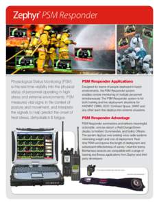 PSM Responder  Physiological Status Monitoring (PSM) is the real time visibility into the physical status of personnel operating in high stress and extreme environments. PSM