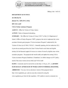 This document is scheduled to be published in the Federal Register on[removed]and available online at http://federalregister.gov/a[removed], and on FDsys.gov Billing Code: [removed]DEPARTMENT OF JUSTICE