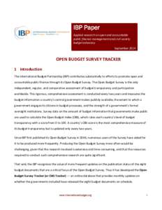 Budget Transparency and Financial Markets