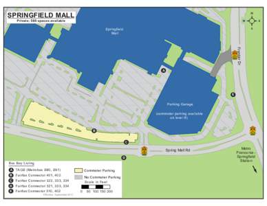 SPRINGFIELD MALL Private; 580 spaces available Springfield Mall