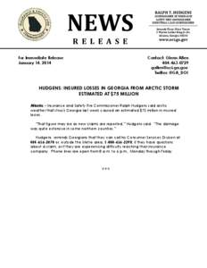 NEWS R E L E A S E For Immediate Release January 14, 2014