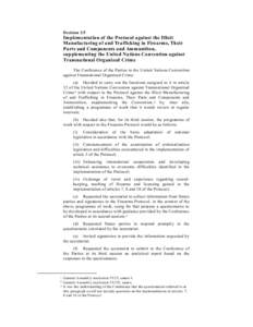 Decision 2/5  Implementation of the Protocol against the Illicit Manufacturing of and Trafficking in Firearms, Their Parts and Components and Ammunition, supplementing the United Nations Convention against