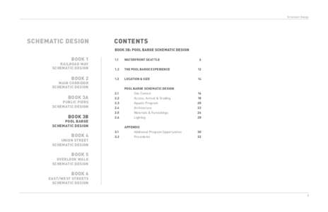 Schematic Design  SCHEMATIC DESIGN CONTENTS BOOK 3B: POOL BARGE SCHEMATIC DESIGN