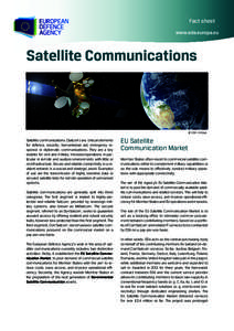 Fact sheet www.eda.europa.eu Satellite Communications  © ESA / Airbus