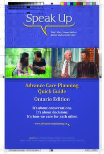 Advance Care Planning Quick Guide Ontario Edition 1