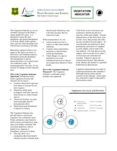 USDA Forest Service R&D Forest Inventory and Analysis VEGETATION INDICATOR