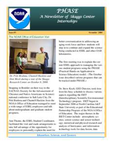 PHASE  A Newsletter of Skaggs Center Internships  Issue #3