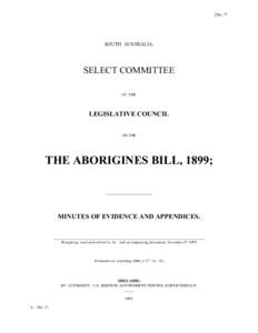 [No. 77  SOUTH AUSTRALIA. SELECT COMMITTEE OF THE