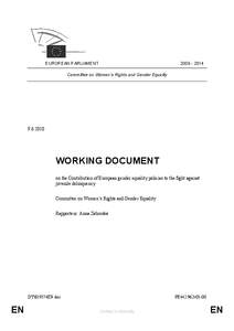 [removed]EUROPEAN PARLIAMENT Committee on Women’s Rights and Gender Equality[removed]