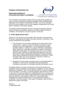 Freedom Of Information Act Awareness Guidance No 1