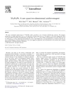 Chemistry / Quantum phases / Phase transitions / Magnetism / Ferromagnetism / Antiferromagnetism / Yttrium borides / Curie temperature / Magnetic structure / Physics / Magnetic ordering / Condensed matter physics