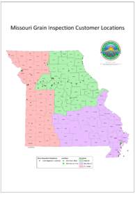 Missouri Grain Inspection Customer Locations  Worth Atchison  Putnam