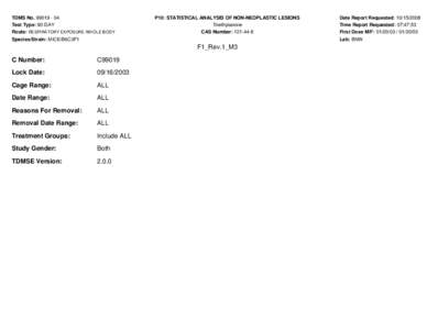 P10: STATISTICAL ANALYSIS OF NON-NEOPLASTIC LESIONS