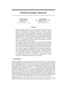 Statistics / Mathematics / Decision theory / Regret / Weighted Majority Algorithm