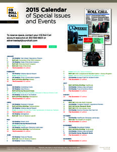 National[removed]Calendar of Special Issues and Events
