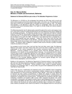 Islands, Reefs and Communities: Committing to the Future Side Event at the Mauritius International Meeting to Review the Implementation of the Barbados Programme of Action for the Sustainable Development of Small Island 