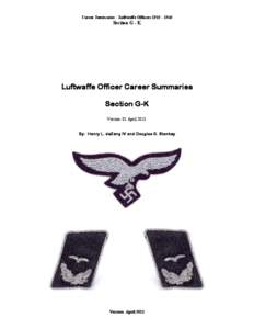 Career Summaries - Luftwaffe Officers[removed]Section G - K