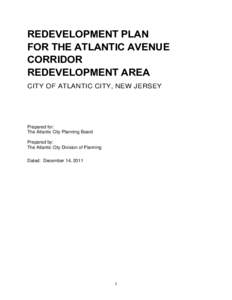 REDEVELOPMENT PLAN FOR THE ATLANTIC AVENUE CORRIDOR REDEVELOPMENT AREA CITY OF ATLANTIC CITY, NEW JERSEY
