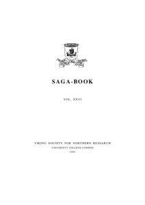 SAGA-BOOK VOL. XXVI