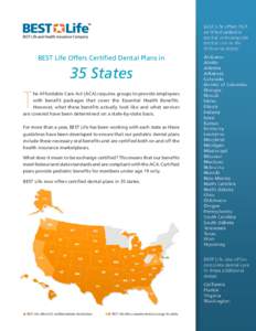 BEST Life Offers Certified Dental Plans in  T 35 States