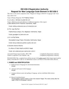 Linguistics / Culture / Registration authority / Doti / ISO 639 / ISO 639-3 / Language