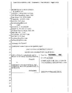 Lisa Colley, et al. v. Orexigen Therapeutics, Inc., et al. 15-CV[removed]Complaint for Violation of the Federal Securities Laws