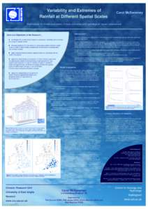 Variability and Extremes of Rainfall at Different Spatial Scales Carol McSweeney  Implications for model evaluation, climate scenarios and hydrological impact assessment