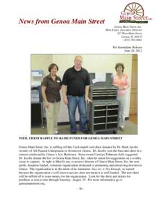 News from Genoa Main Street Genoa Main Street, Inc. Mim Evans, Executive Director 327 West Main Street Genoa, IL[removed]6961