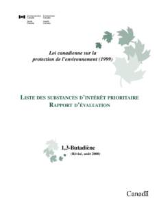 Liste des substances d'intérêt prioritaire - Rapport d'évaluation pour 1,3 butadiène